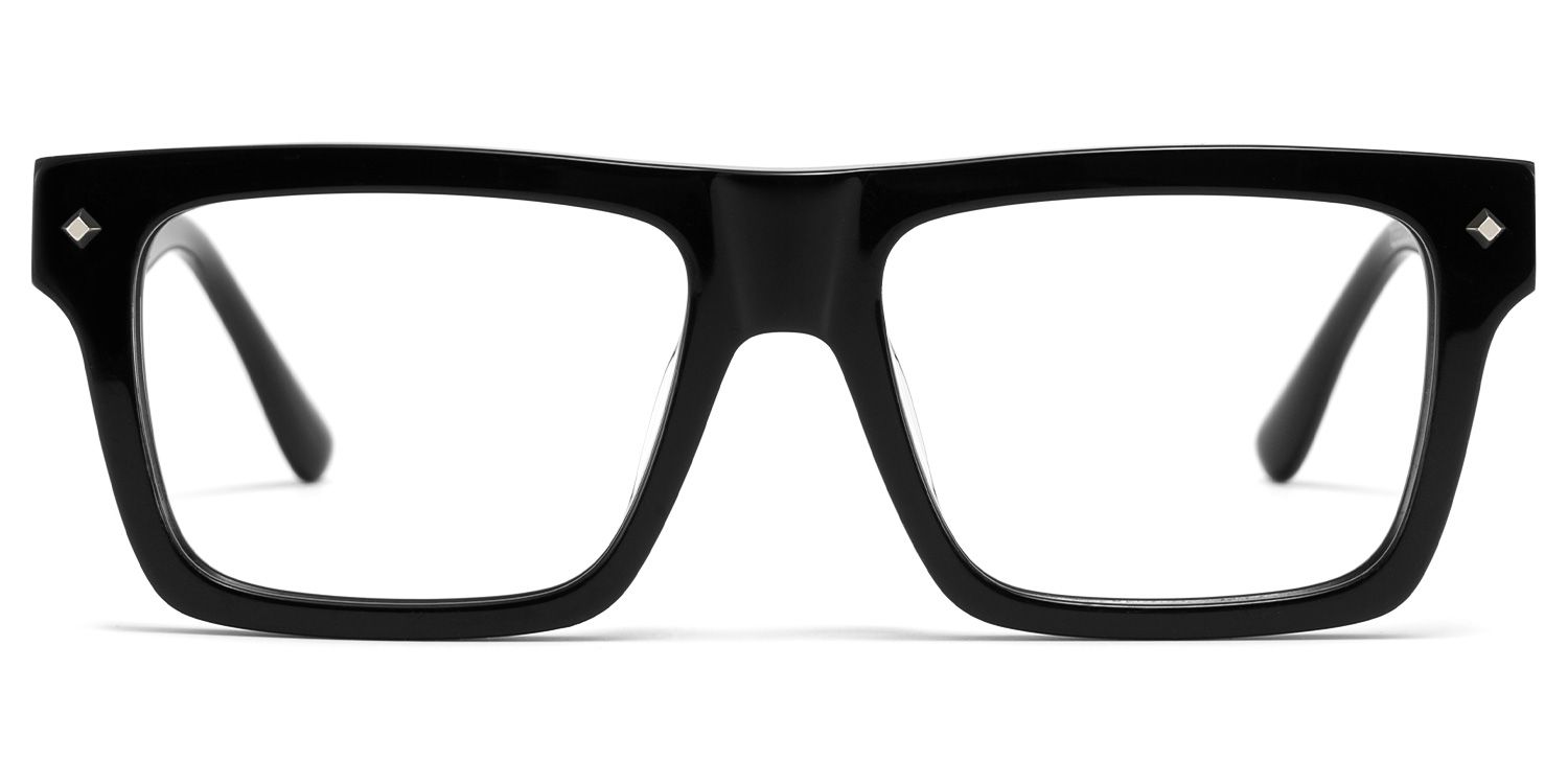 Trent Eyeglasses in Rectangle Black Frame | ZEELOOL UK1