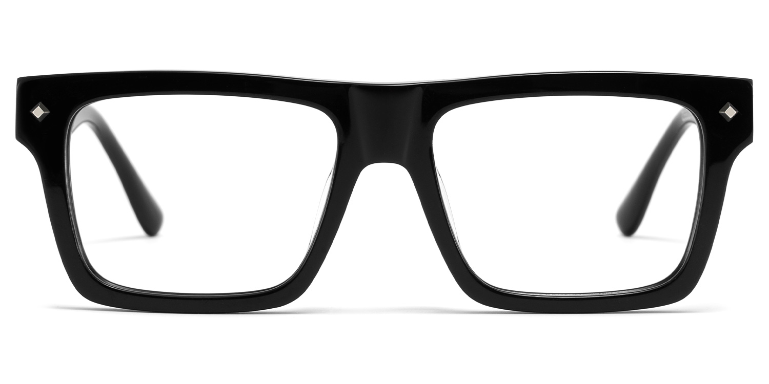 Trent Eyeglasses in Rectangle Black Frame | ZEELOOL UK1