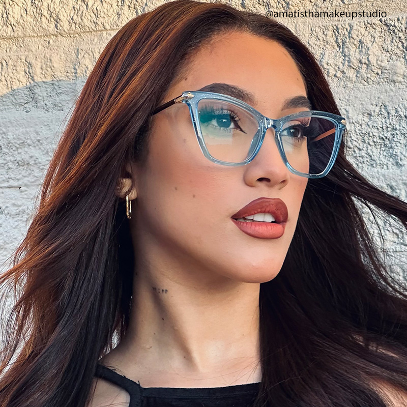 Hilary Butterfly Blue Glasses