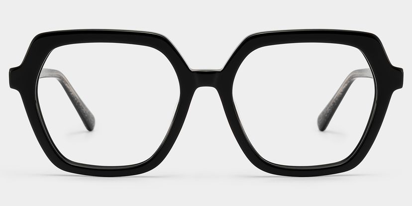 Devon Geometric Black Glasses