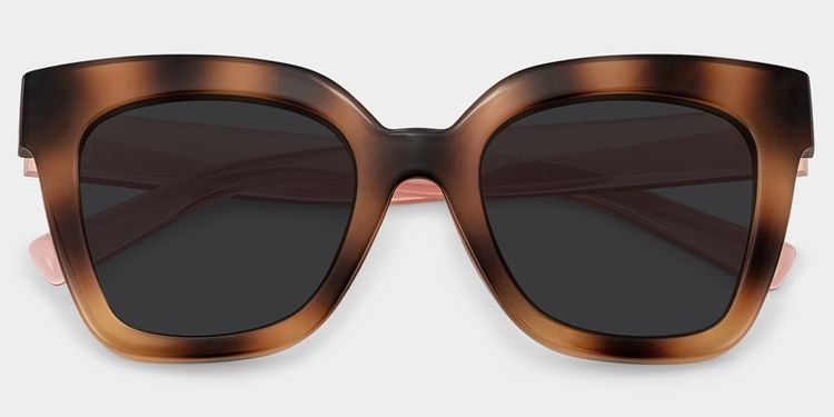 Malcolm Burnt-Umber Square Sunglasses