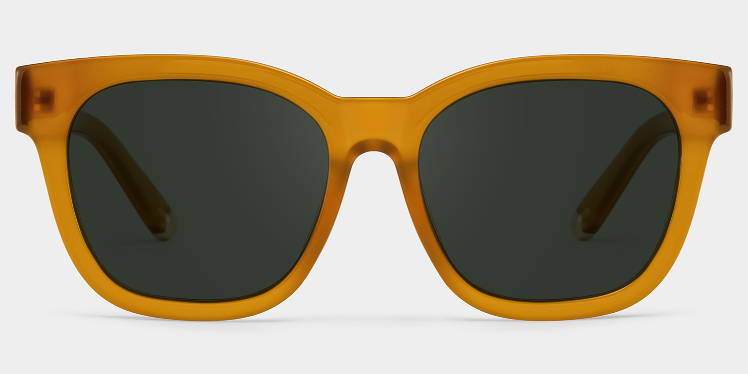 Azul Square Champagne Polarized Sunglasses0