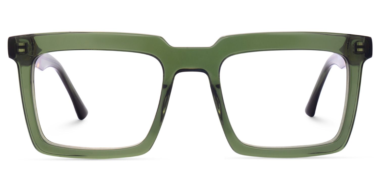 Leblanc Square Green Glasses For Men | ZEELOOL UK0