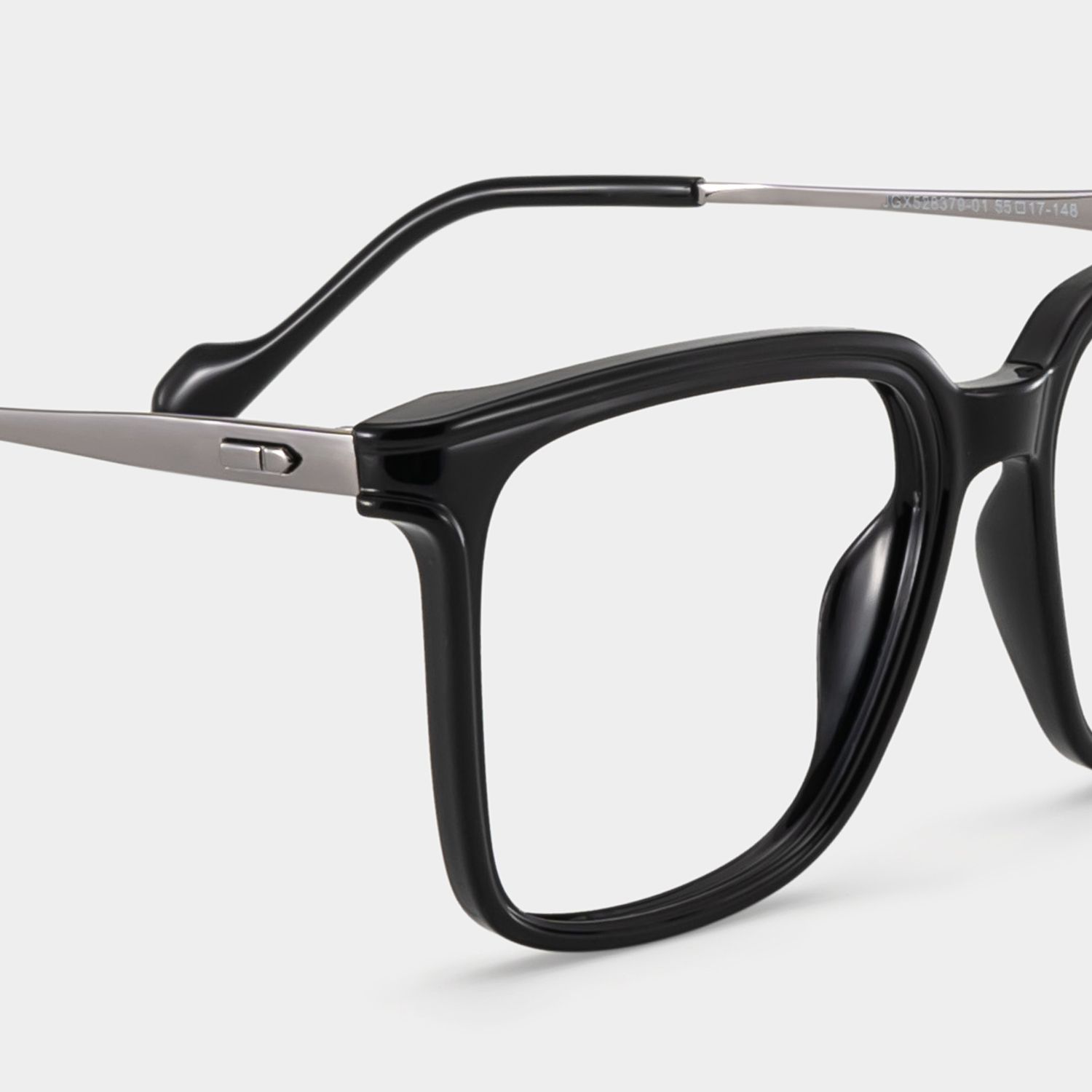 Thin Black Frame Glasses With Square Shape5