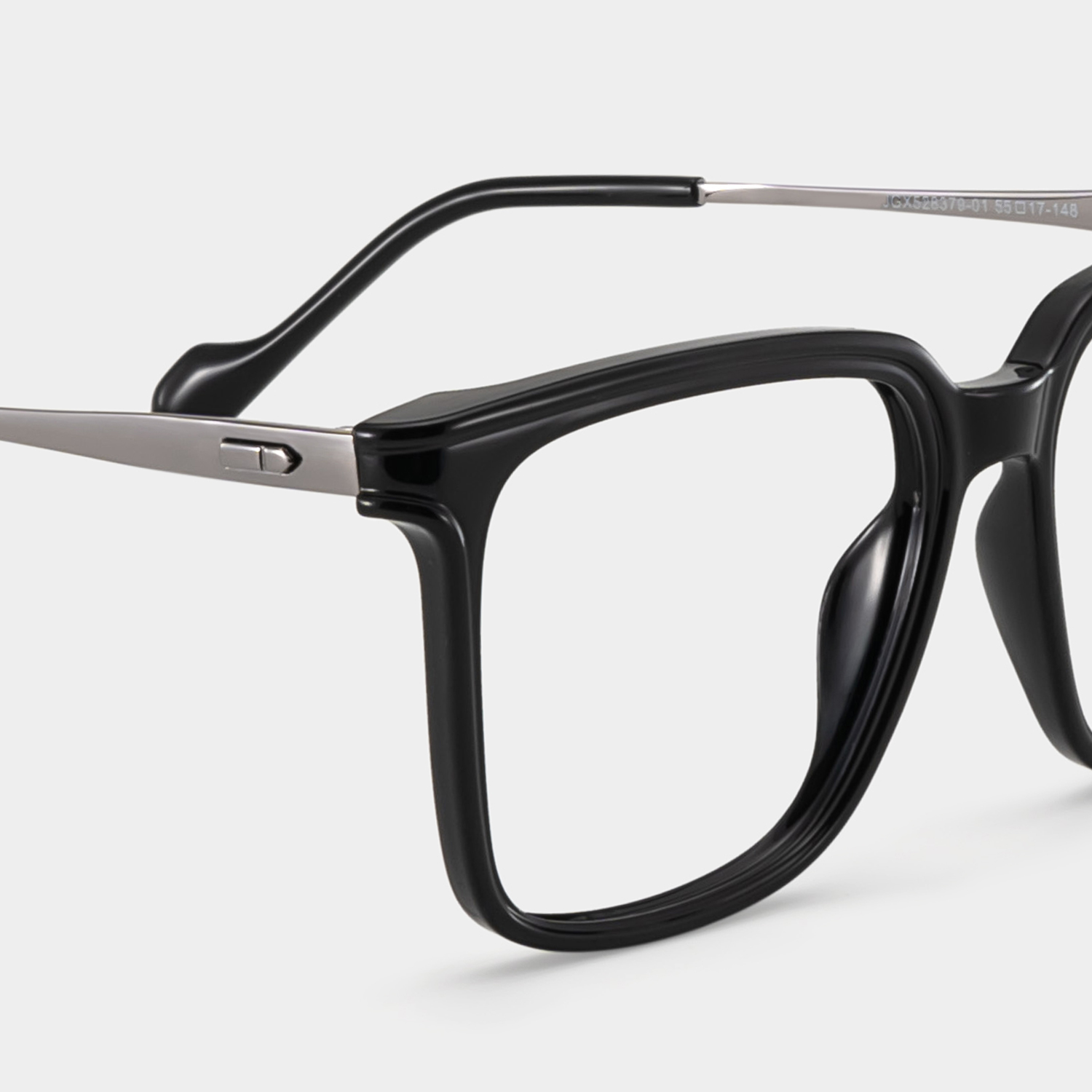 Thin Black Frame Glasses With Square Shape5