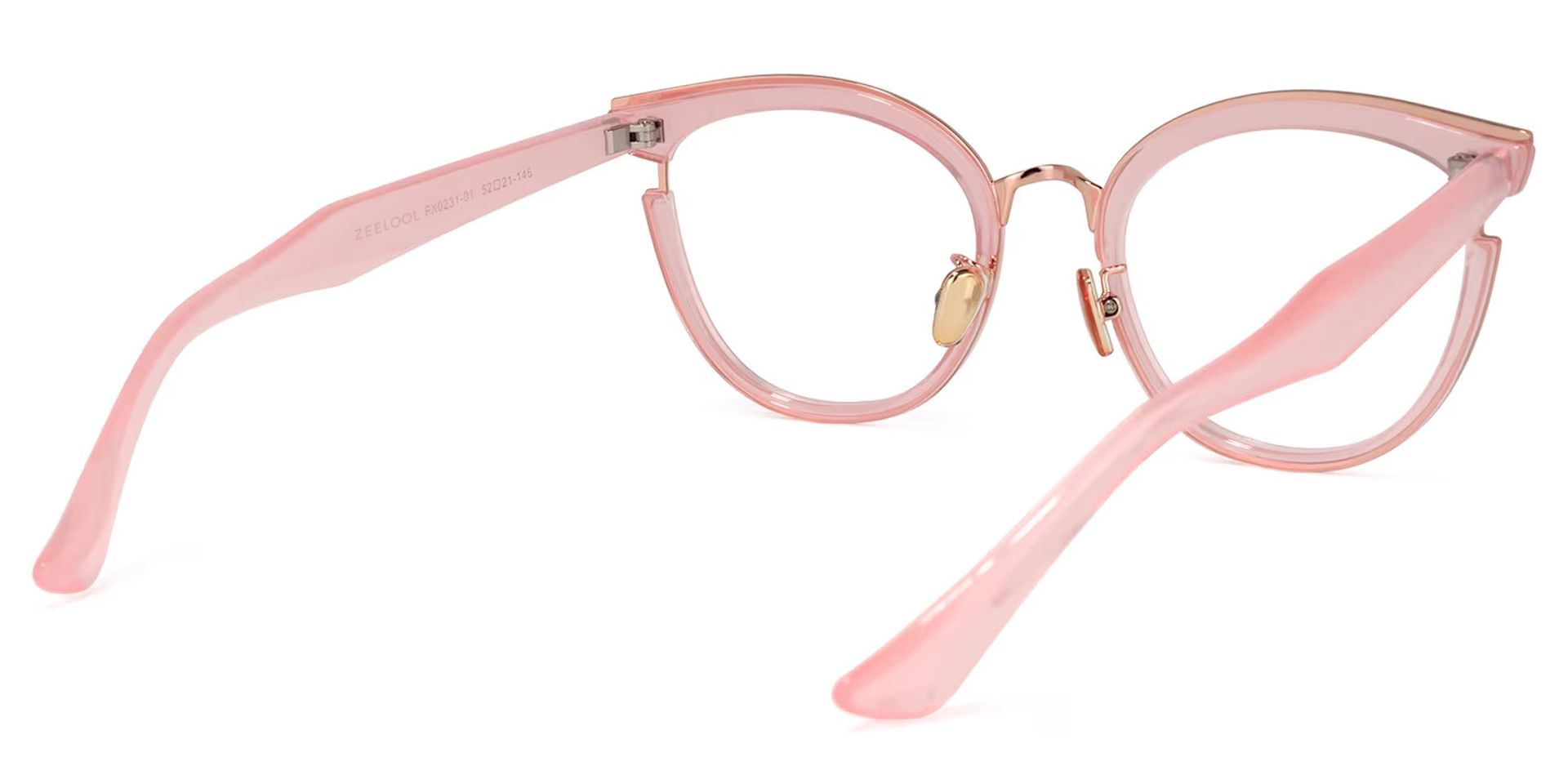 Eleanore Cat Eye Pink Frame Glasses | ZEELOOL UK4