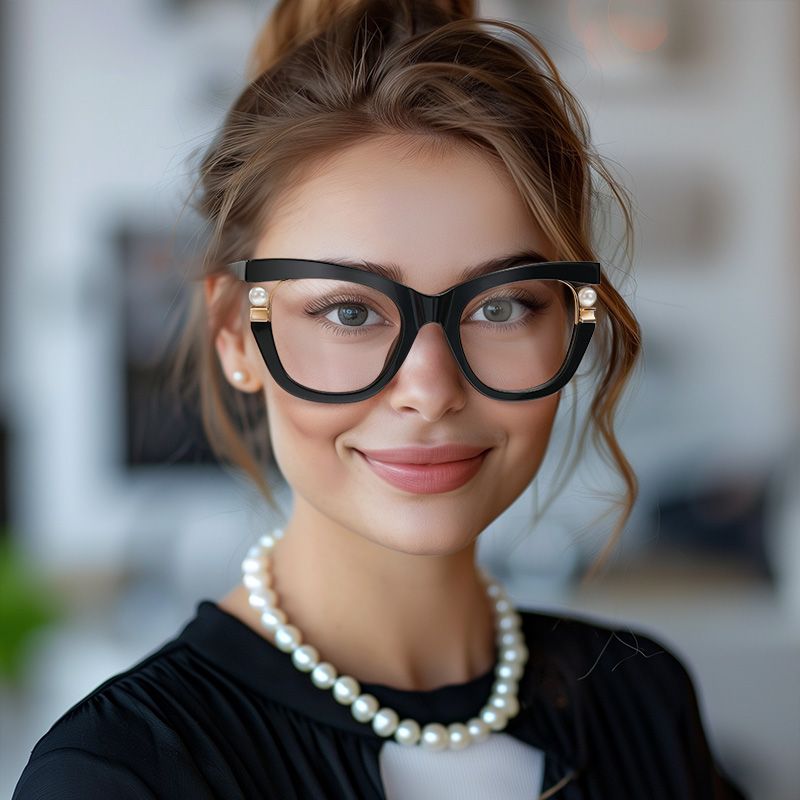 Pearl - Cat Eye Glasses with Pearls8
