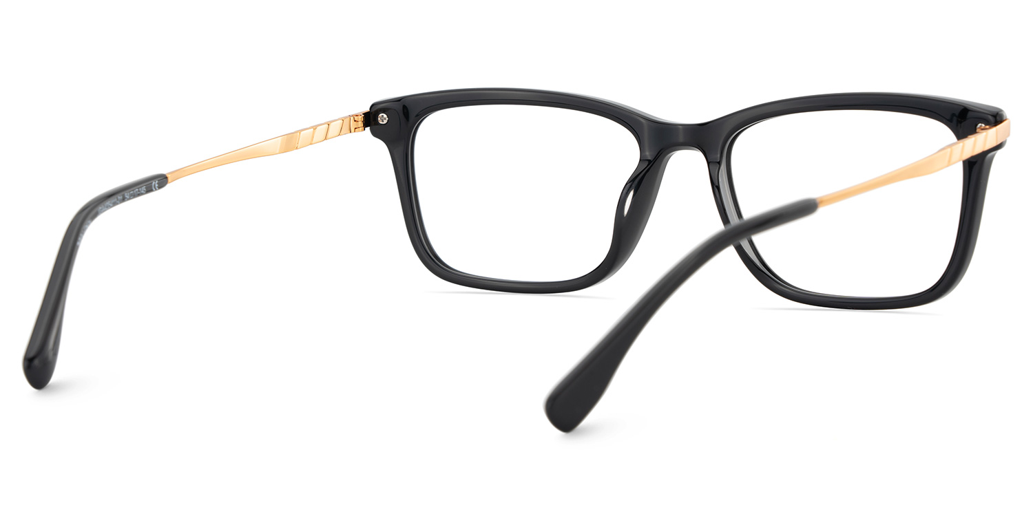 Zane Rectangle Black Color Frame Glasses for Men | ZEELOOL UK5