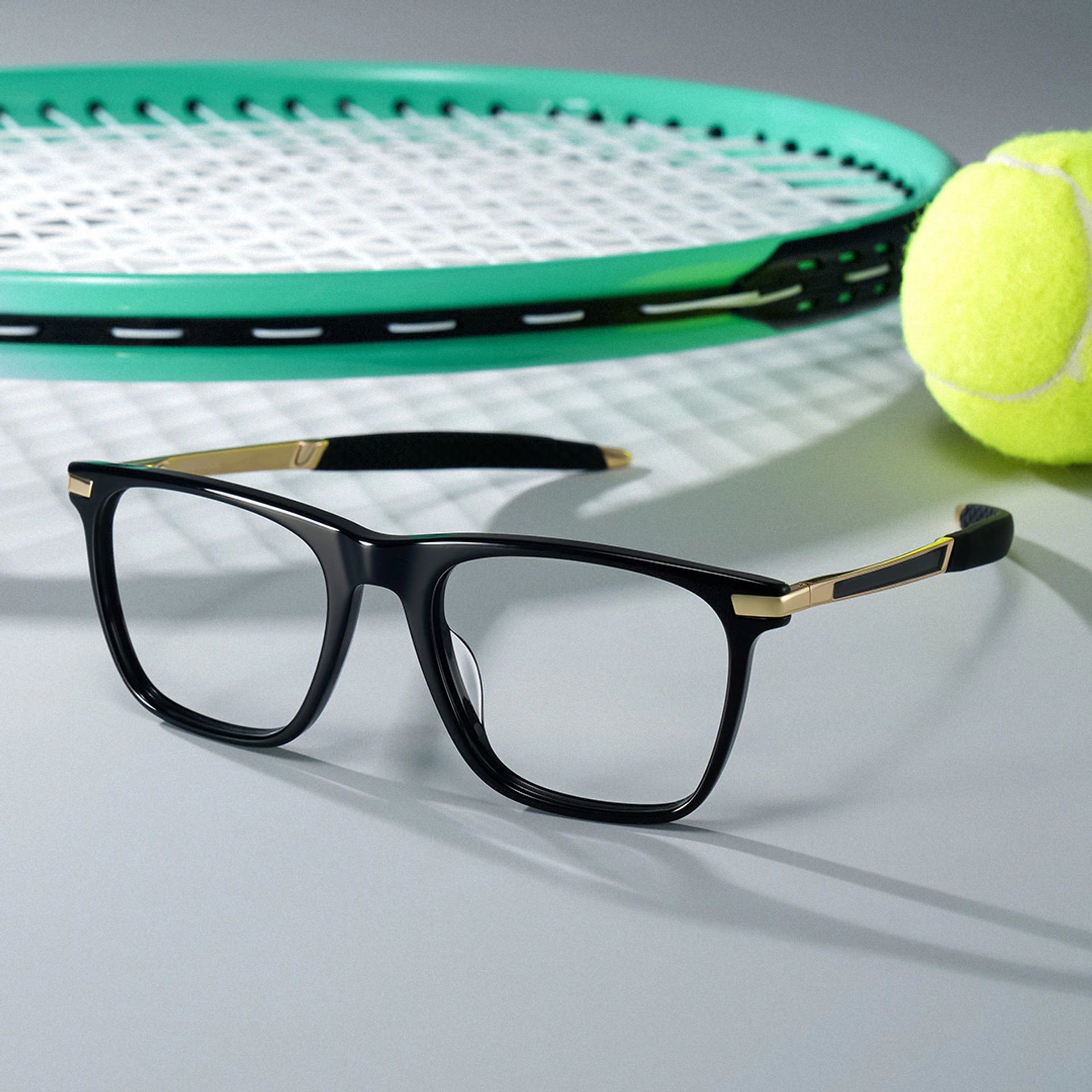 Stable Black Frame Glasses with Rectangle Frame Online | ZEELOOL UK1