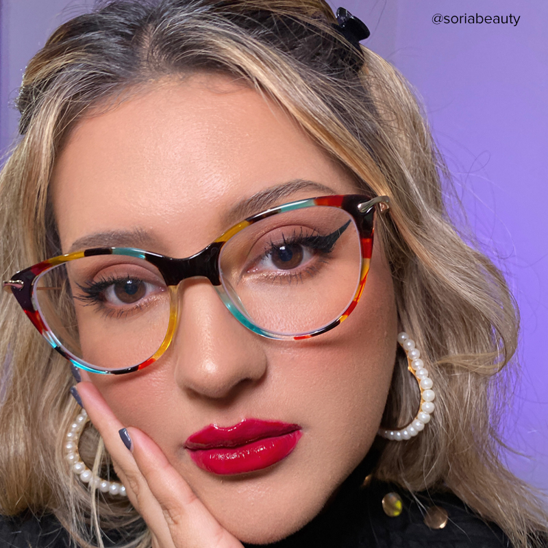 Clement Cat Eye Floral Glasses6