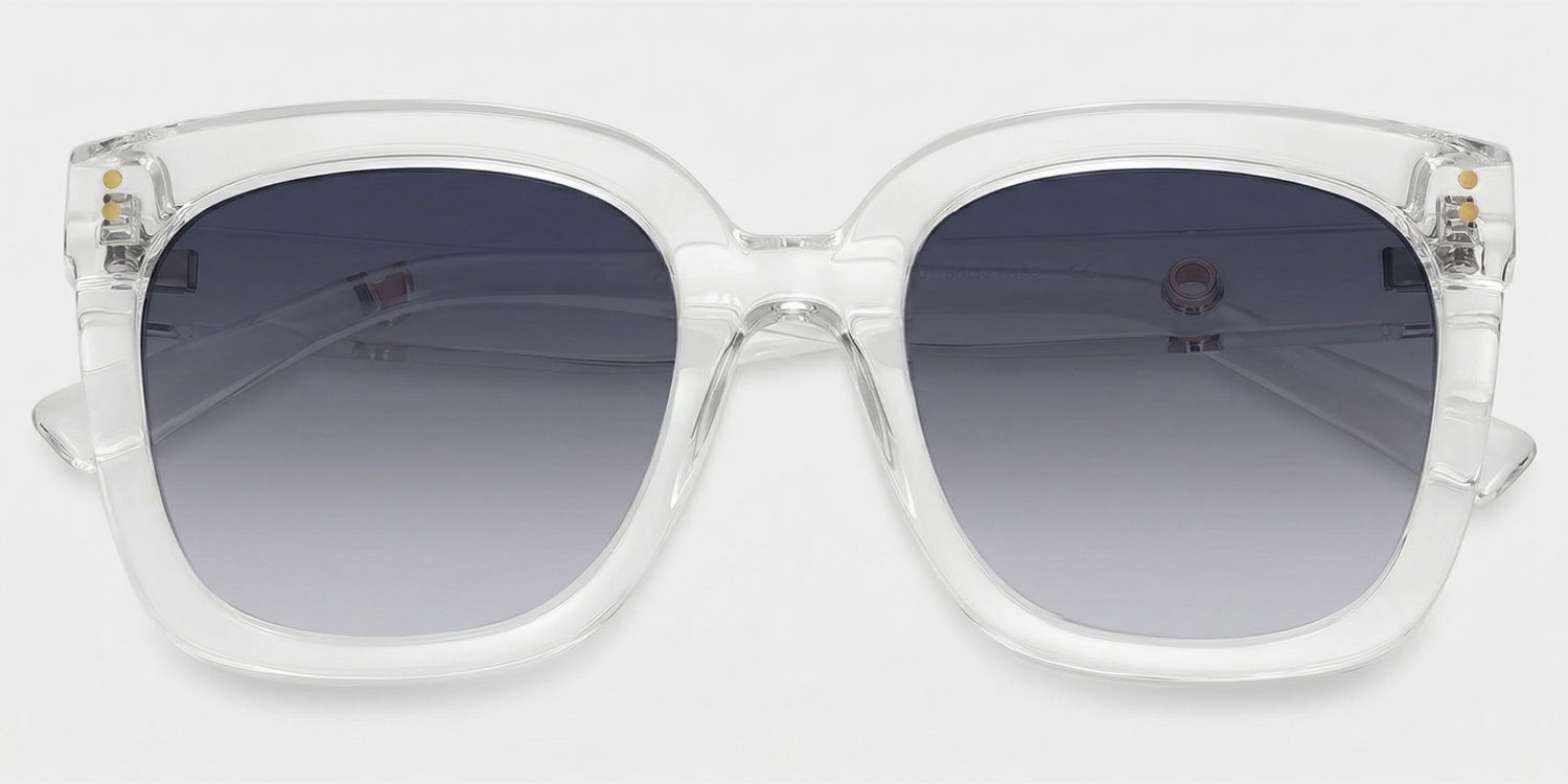 Ebony Square Clear Clear Frame Glasses | Zeelool1