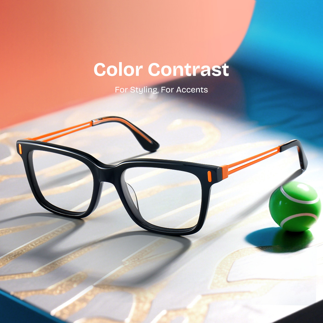 Axel Black Frame Glasses with Rectangle Frame Online | ZEELOOL UK0