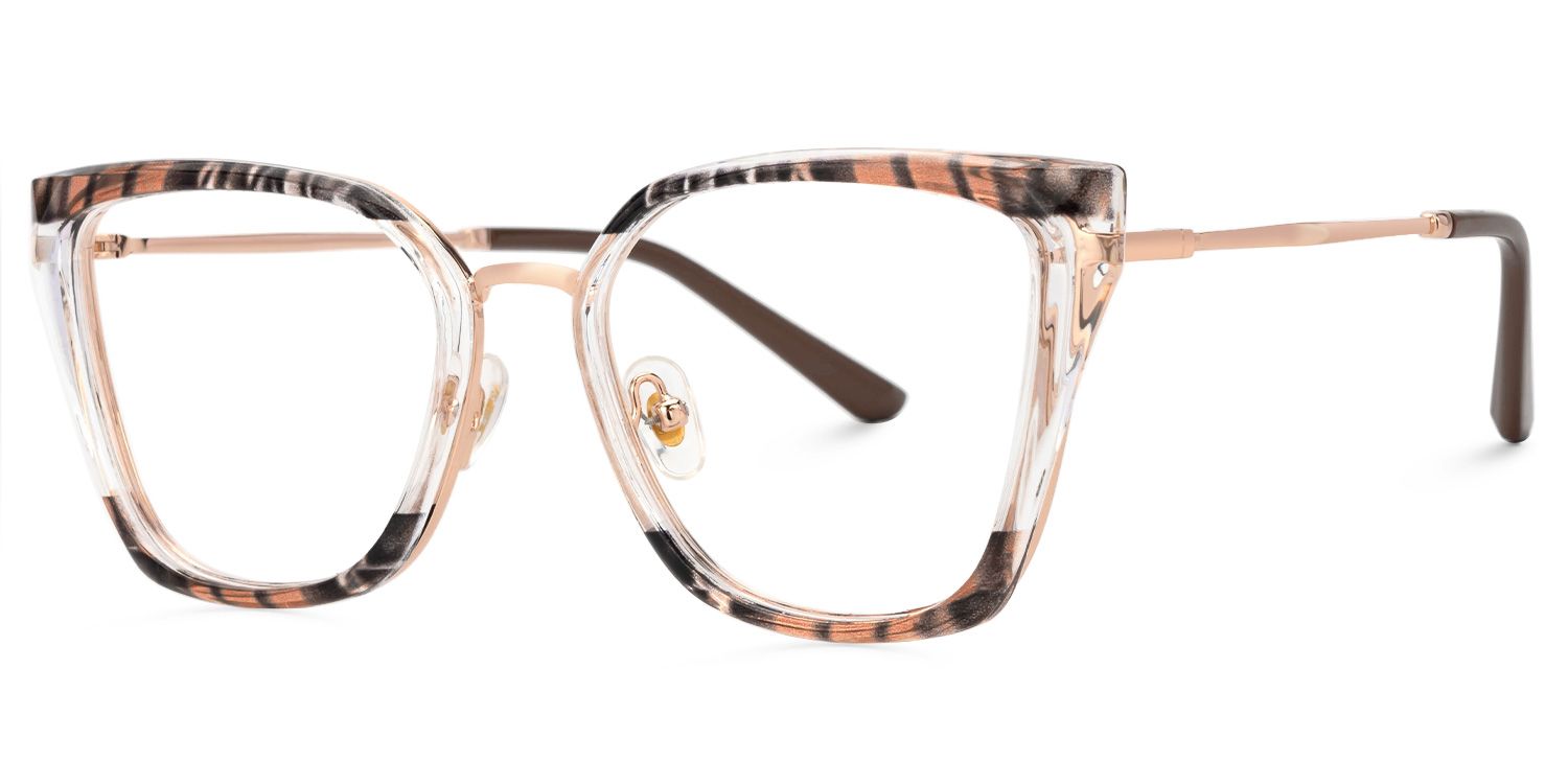 Martins TR90 Rectangle Brown Frame Glasses | ZEELOOL UK1