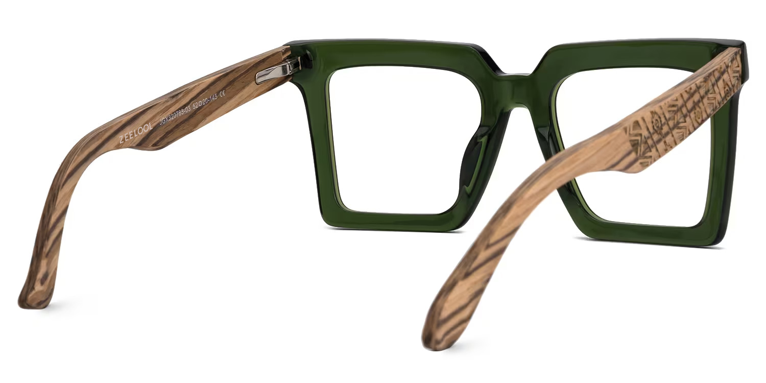 Pierre Square Green Glasses3