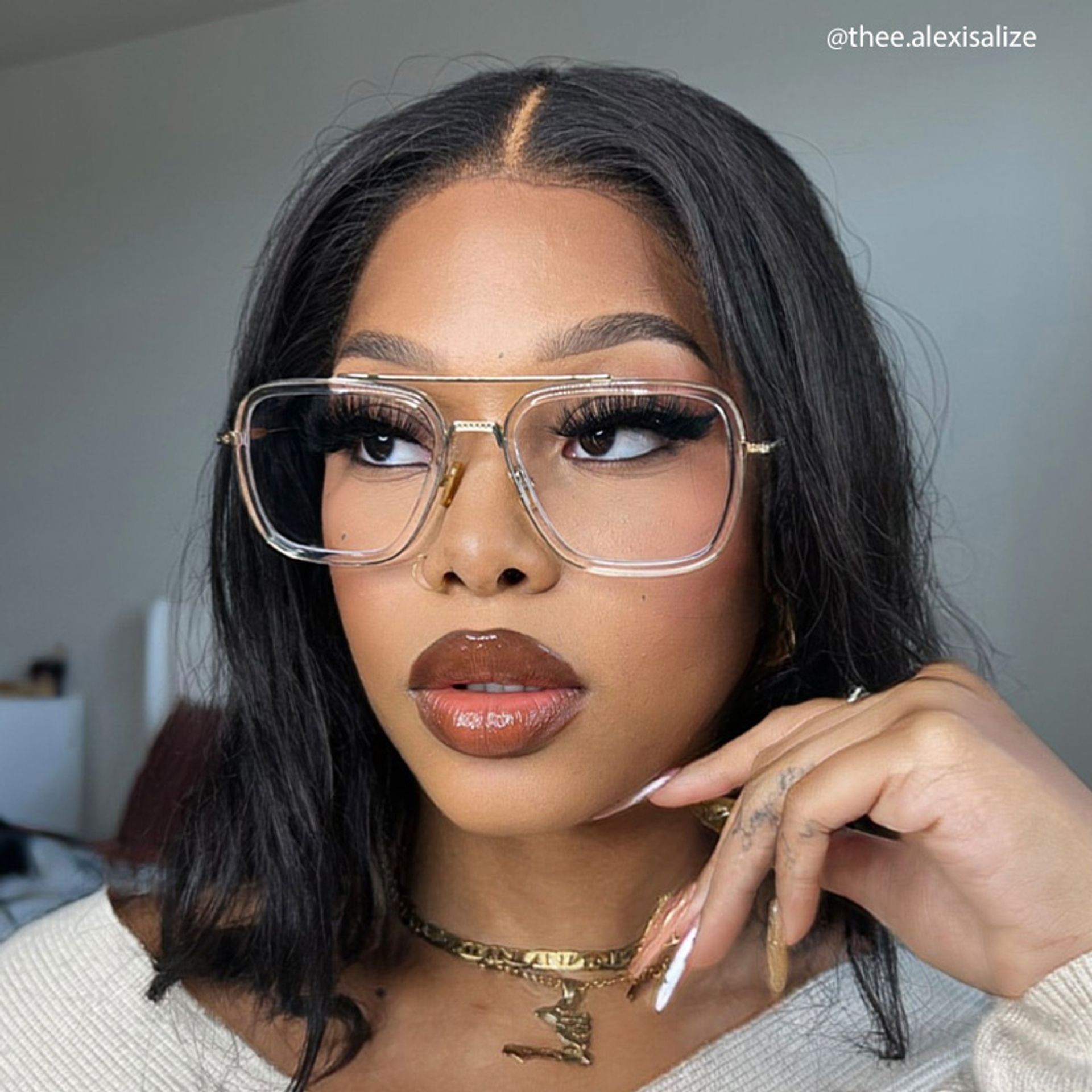 Gifford Aviator Clear Frame Glasses | ZEELOOL UK11