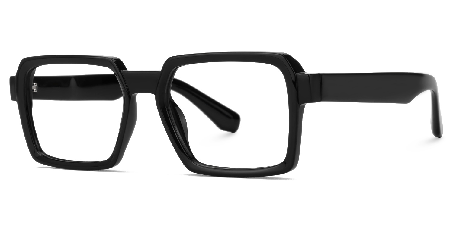 Rectangle Fabien Black Color Frame Glasses | ZEELOOL UK1
