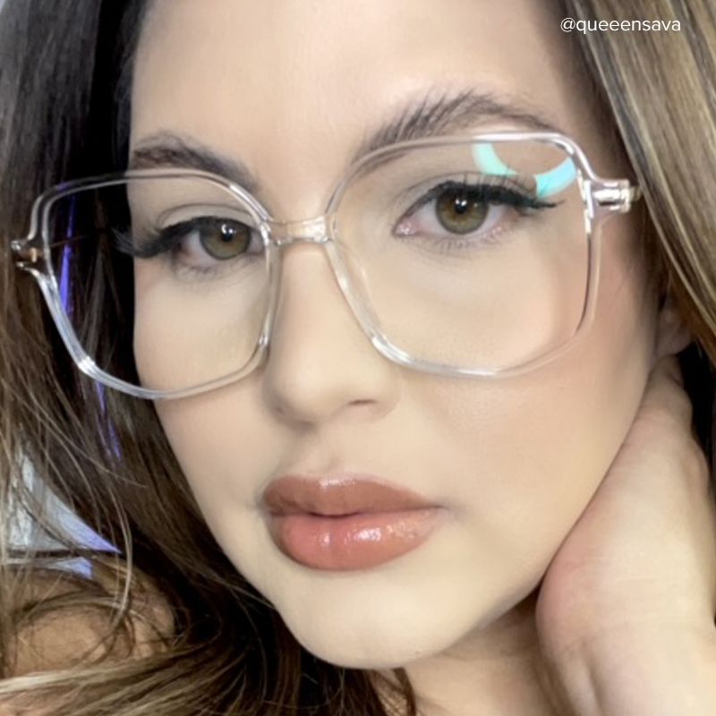 Payton Geometric Clear Eyeglasses | ZEELOOL UK6