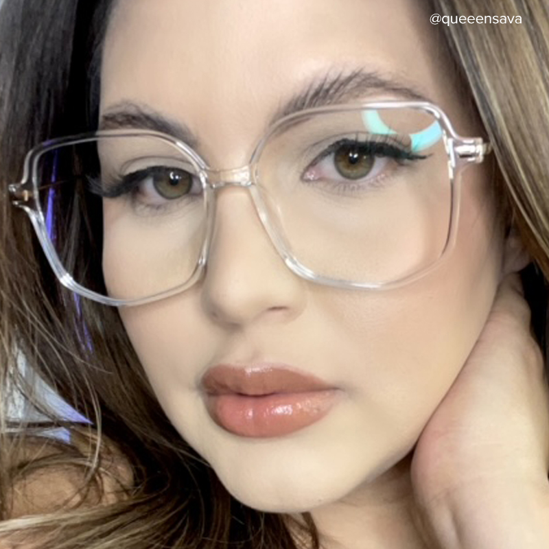 Payton Geometric Crystal Eyeglasses | ZEELOOL UK7