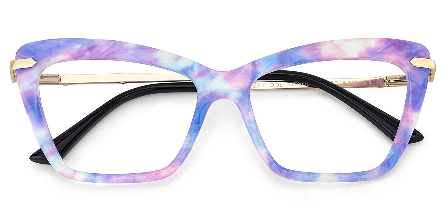 Juliet Cateye Purple TR90 Frame Glasses | ZEELOOL UK2