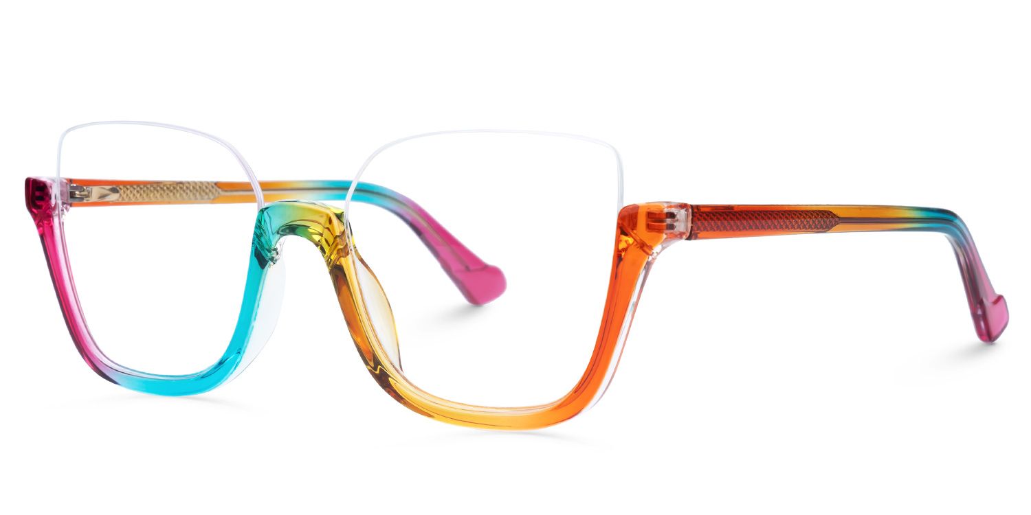 Kellina Square Colorful Glasses | ZEELOOL UK1