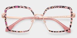 Cordaro Square Pink-Leopard Glasses1