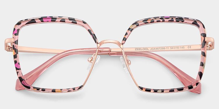 Cordaro Square Pink-Leopard Glasses