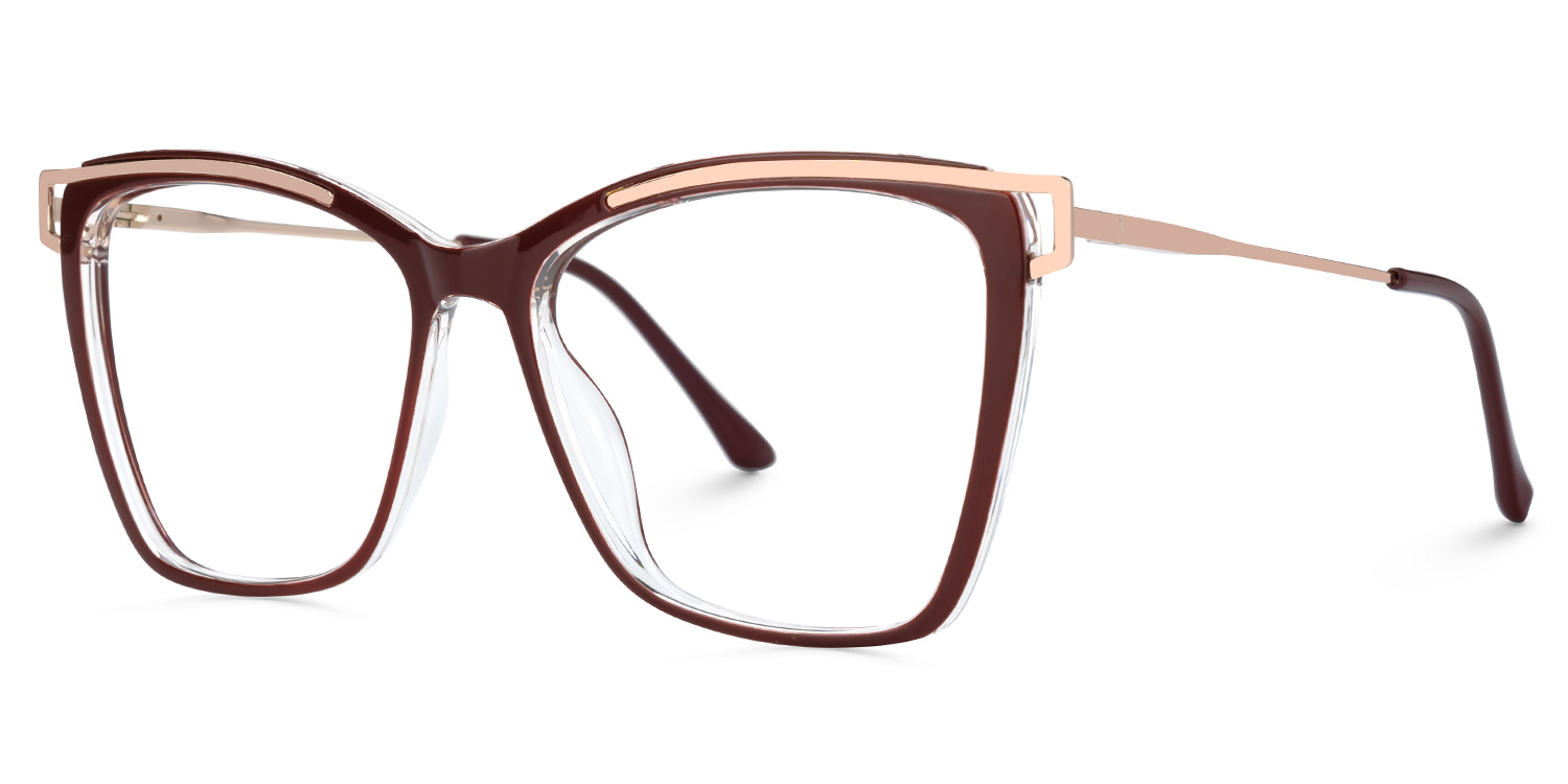 ZEELOOL Krystle Square Red Glasses