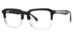 Vickerie Rectangle Black Clear Glasses4