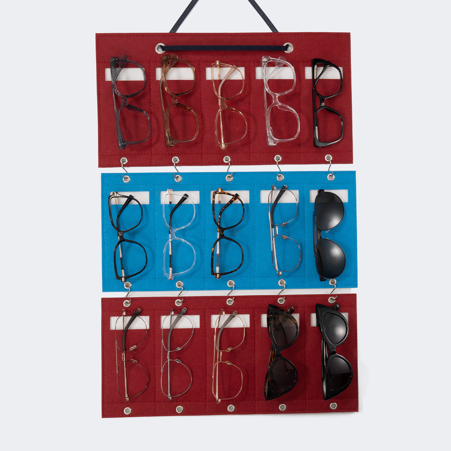 Practical Dark-Red Glasses Hanging Bags | ZEELOOL UK0