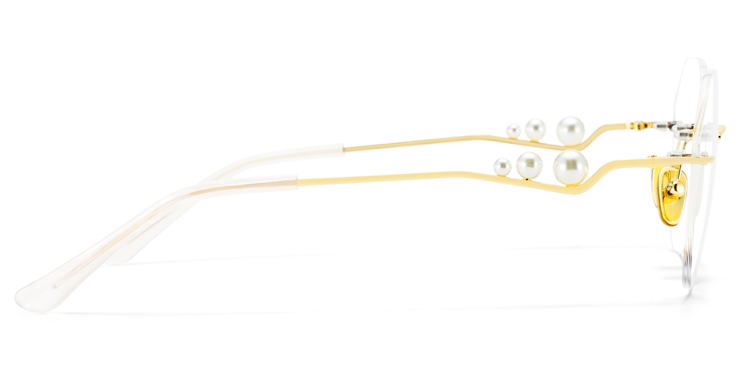 Wyatt Eyeglasses in GeometricGold Frame | ZEELOOL UK5