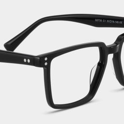 Griffin Black Rectangle Glasses4