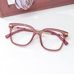Jacqui Square Pink Glasses0