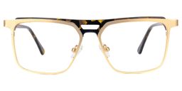 Rajni Rectangle Gold Glasses0