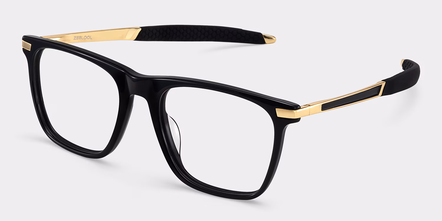 Stable Rectangle Black Glasses4