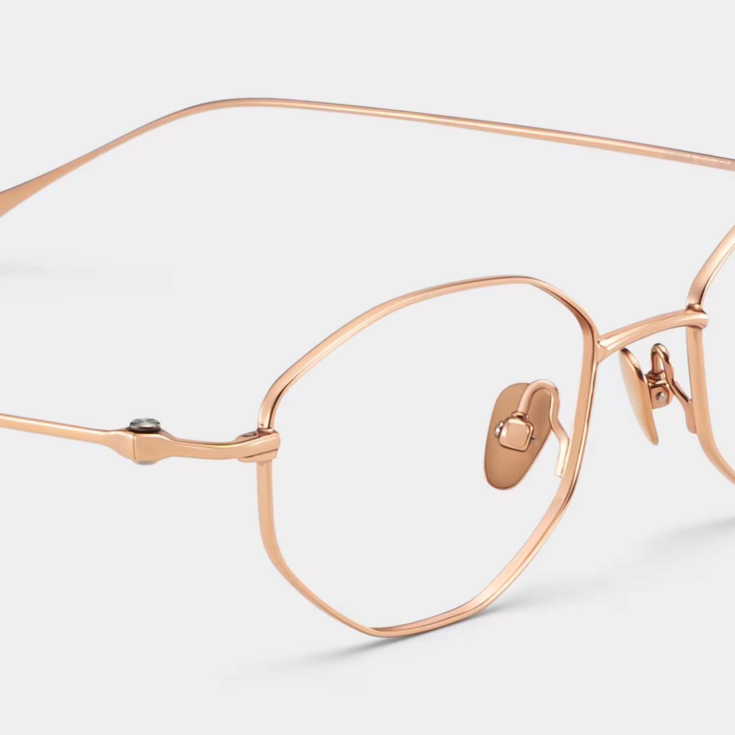 Everett Gold Frame Glasses with Geometric Frame Online |  ZEELOOL UK6