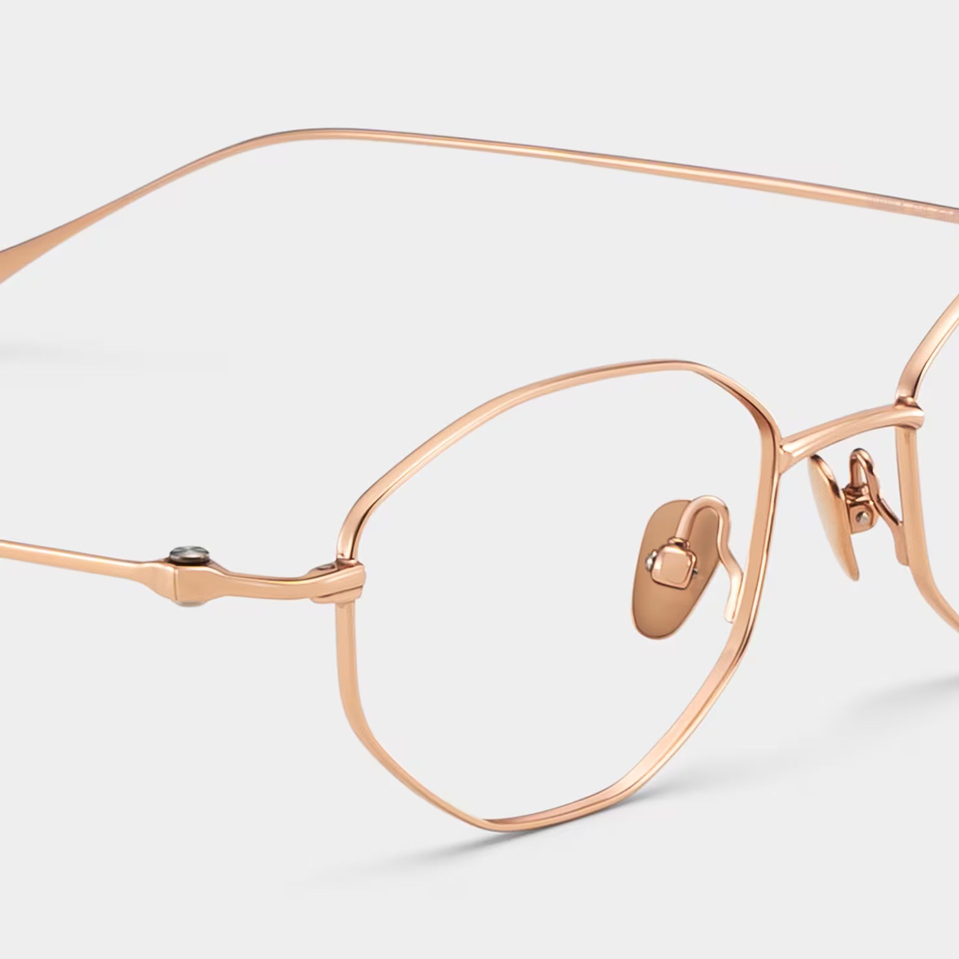 Everett Gold Frame Glasses with Geometric Frame Online |  ZEELOOL UK6