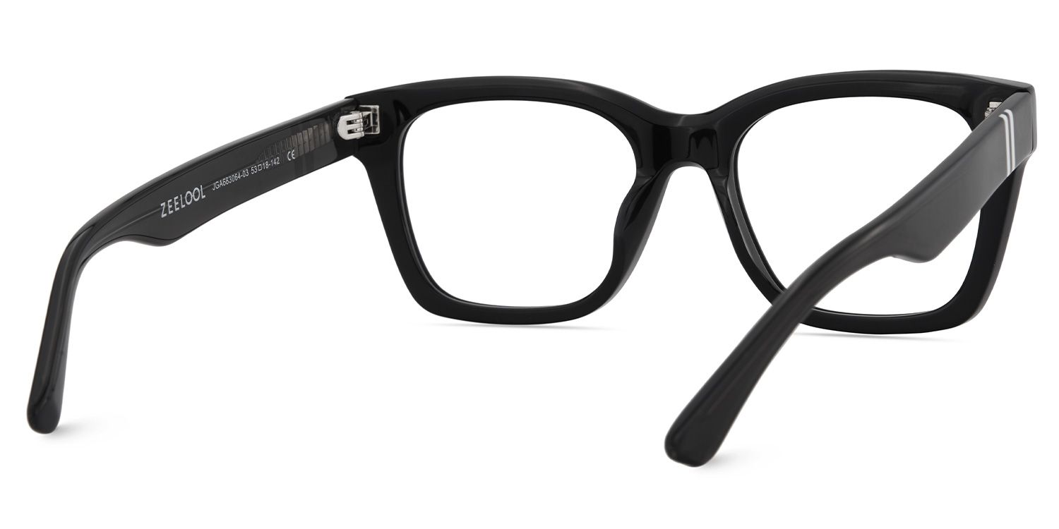 Gaydeh Black Glasses With Rectangle Shape | ZEELOOL UK5