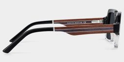 Jack Rectangle Black & Clear Sunglasses3