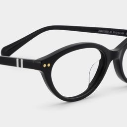 Ashby Black Oval Glasses4