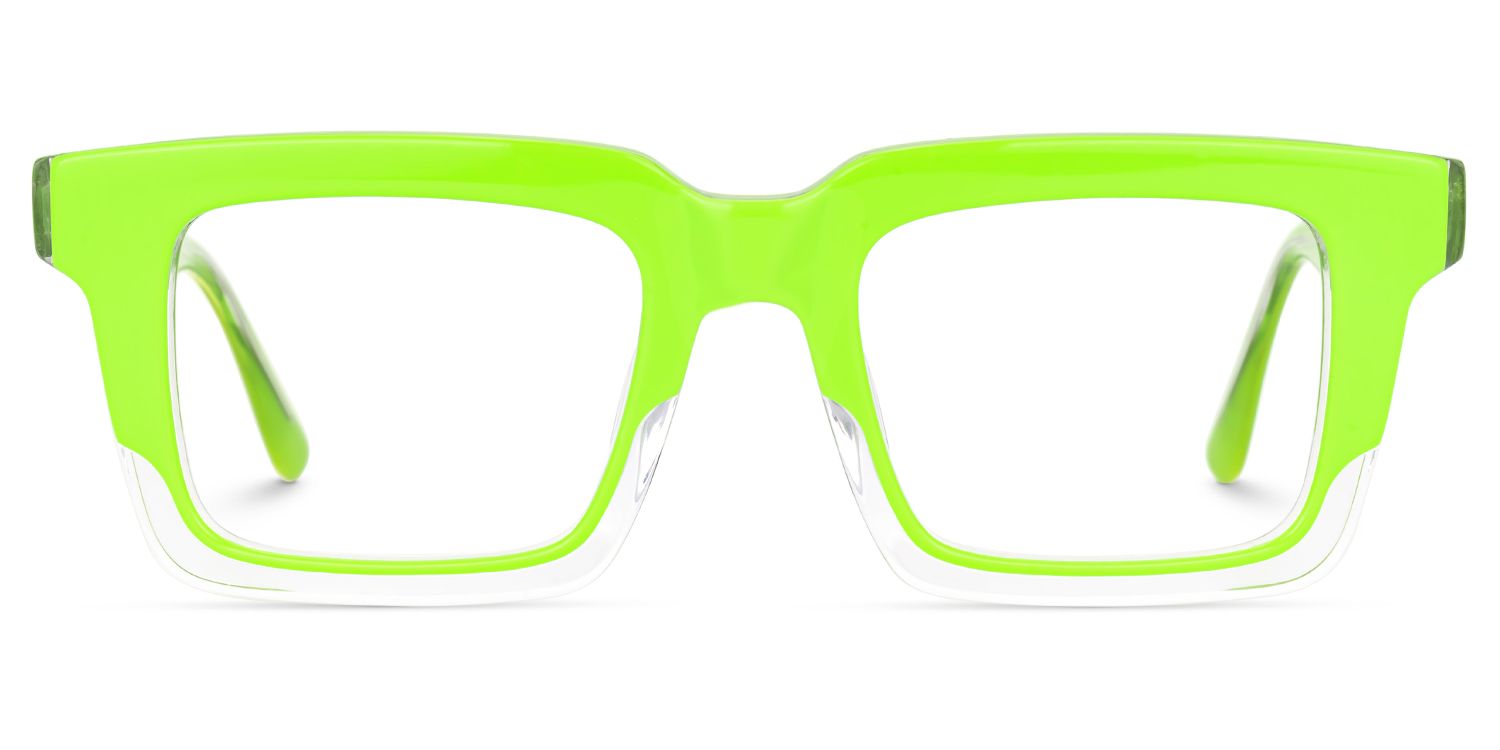 Men Rectangle Holly Green Eyeglasses | ZEELOOL UK0