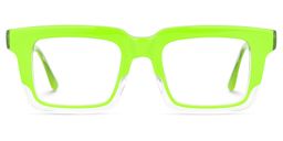 Holly Rectangle Green Glasses0