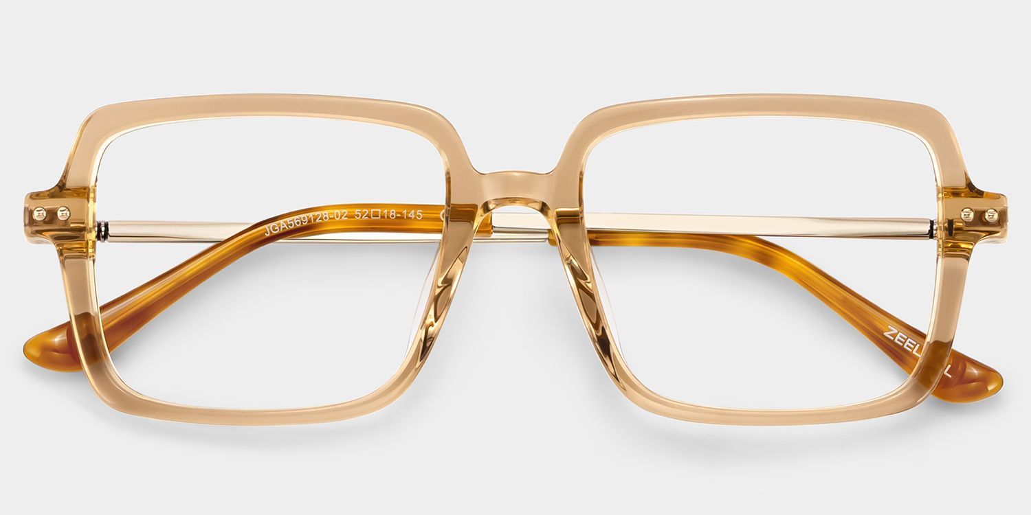 Asher Brown Rectangle Glasses | Retro Daily Athleisure1