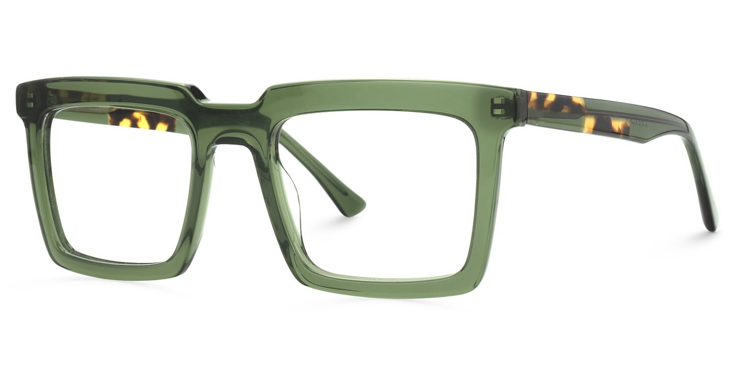 Leblanc Square Green Glasses For Men | ZEELOOL UK1