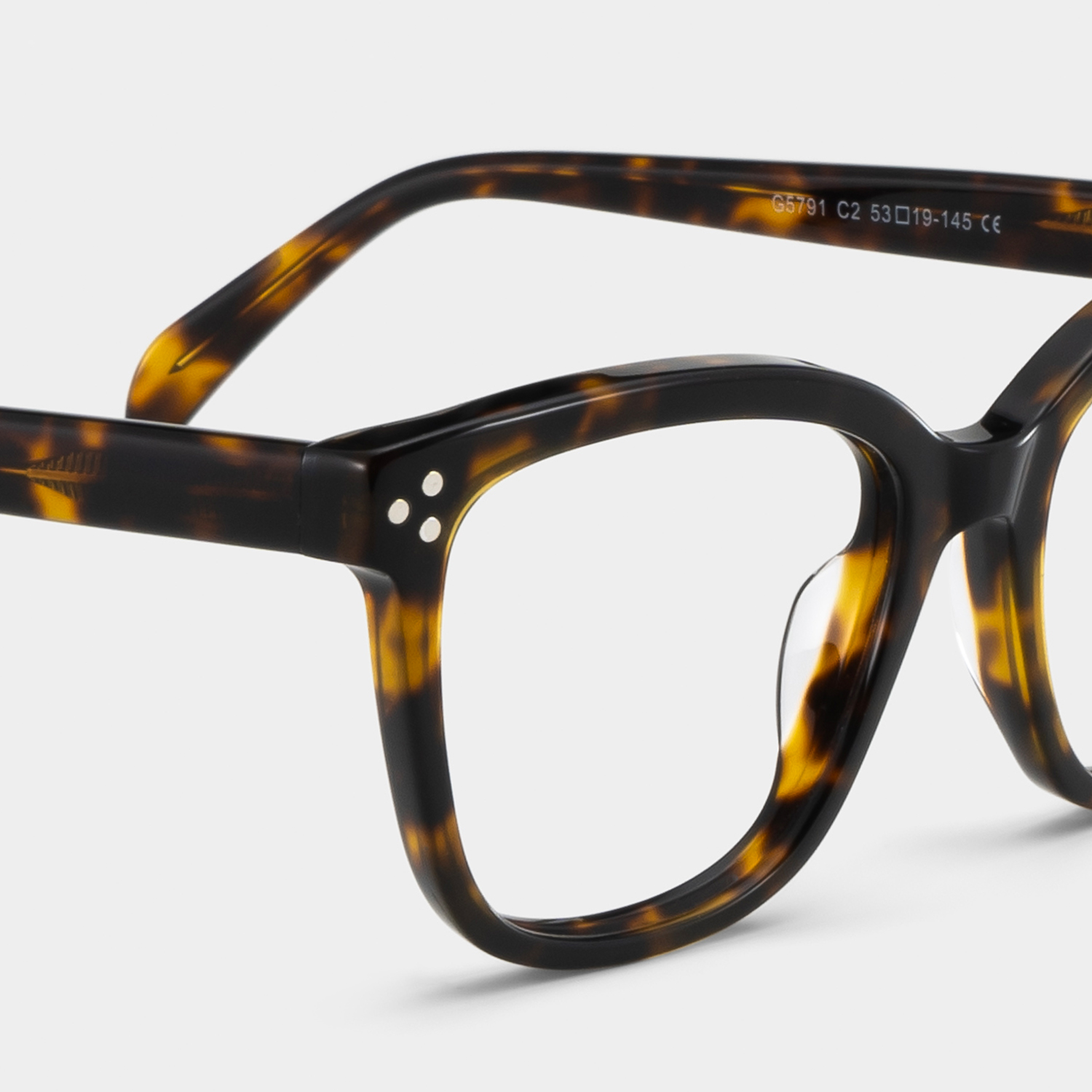 Scarlett Tortoise Frame Glasses with Square Frame Online | ZEELOOL UK4