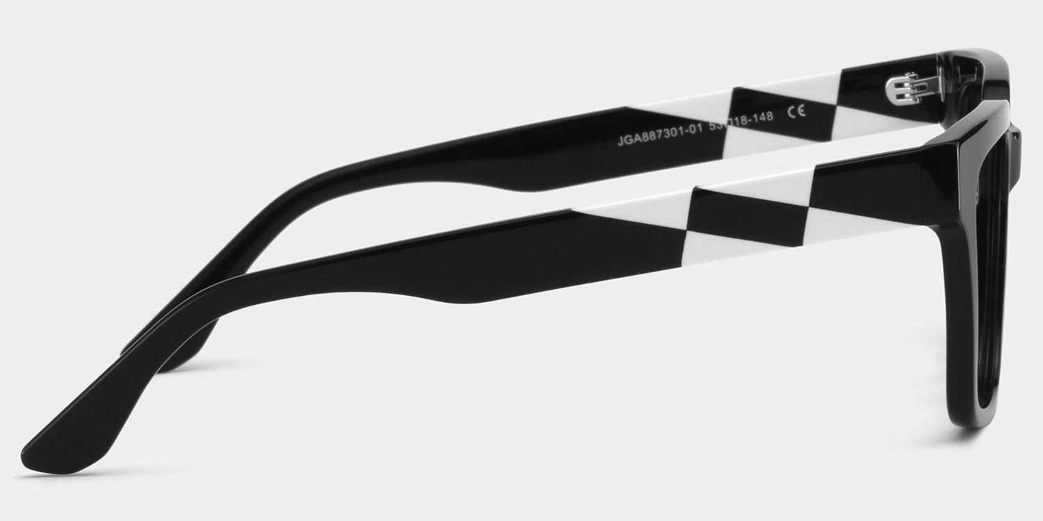 Harriet Square Black Frame Eyeglasses for Man| ZEELOOL UK4