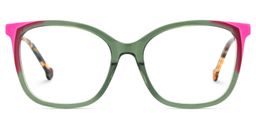 Nico Green Square Glasses1