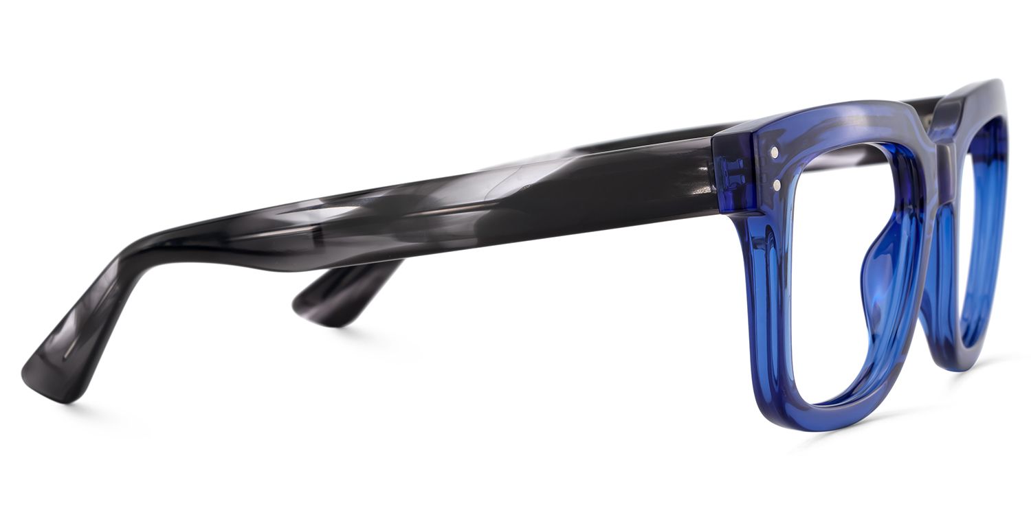 Square Spectacles For Men In Blue Color5
