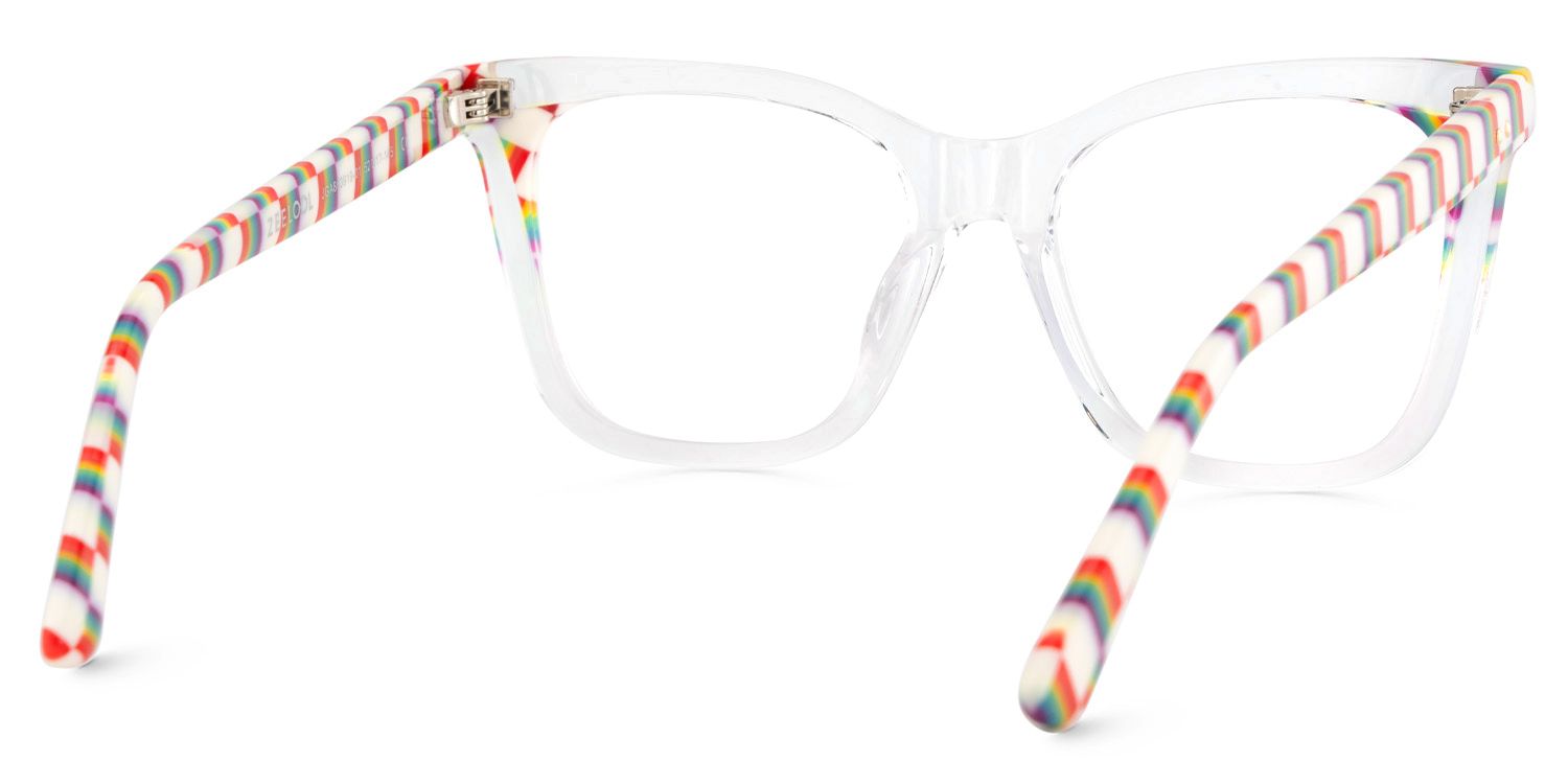 Square Clear Acetate Frame Eyeglasses | ZEELOOL UK5