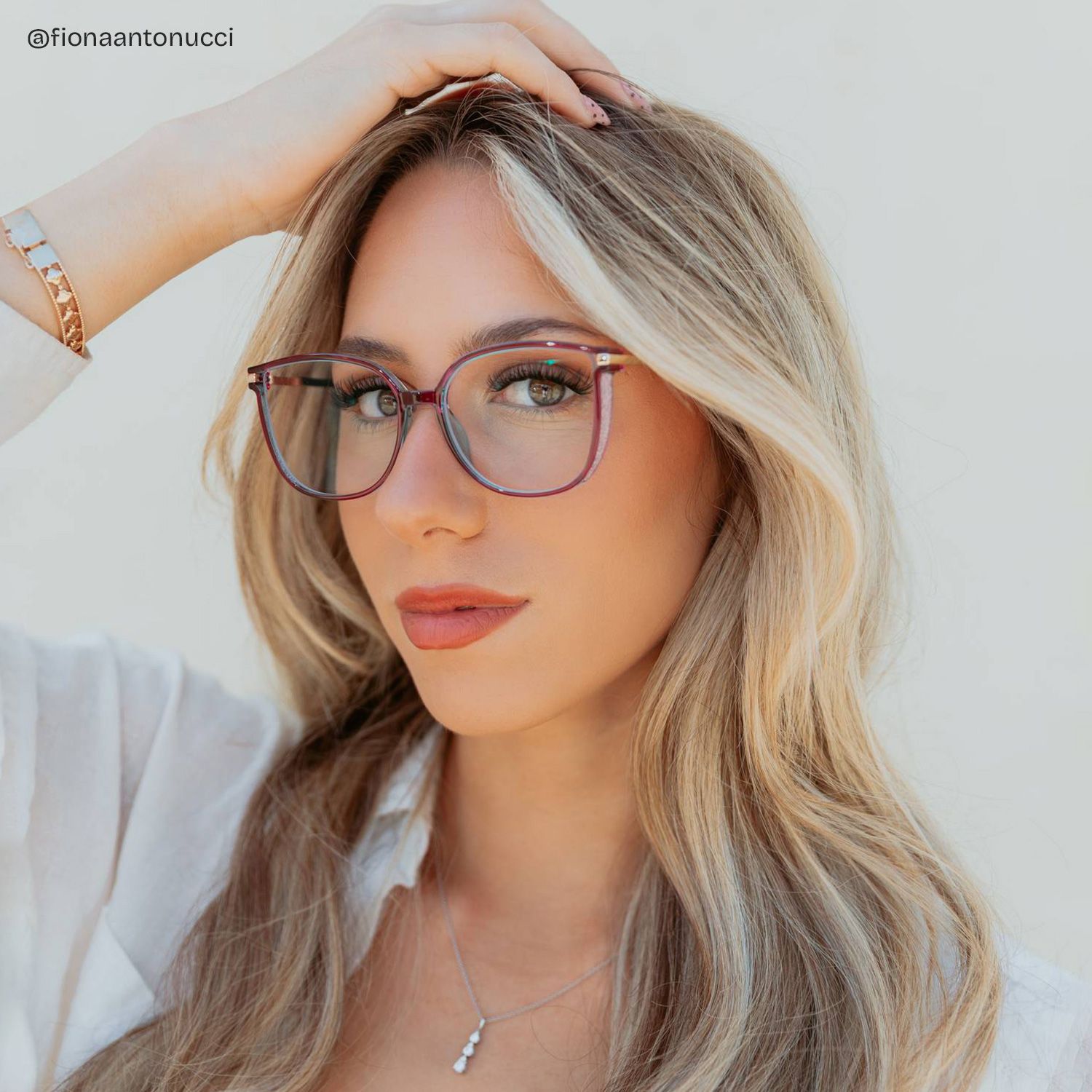 Rodz Square Purple Frame Glasses | Zeelool5