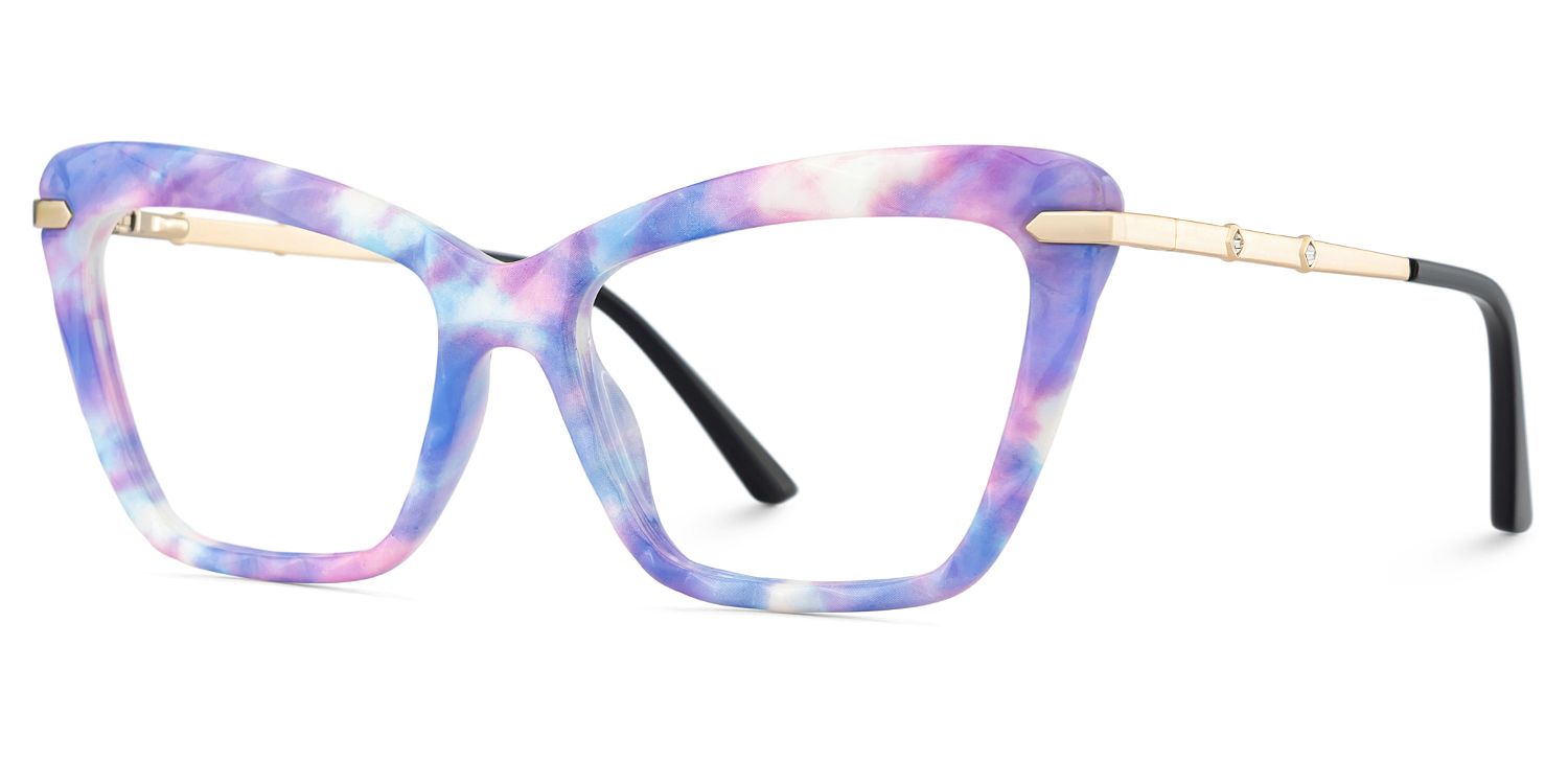Juliet Cateye Purple TR90 Frame Glasses | ZEELOOL UK3